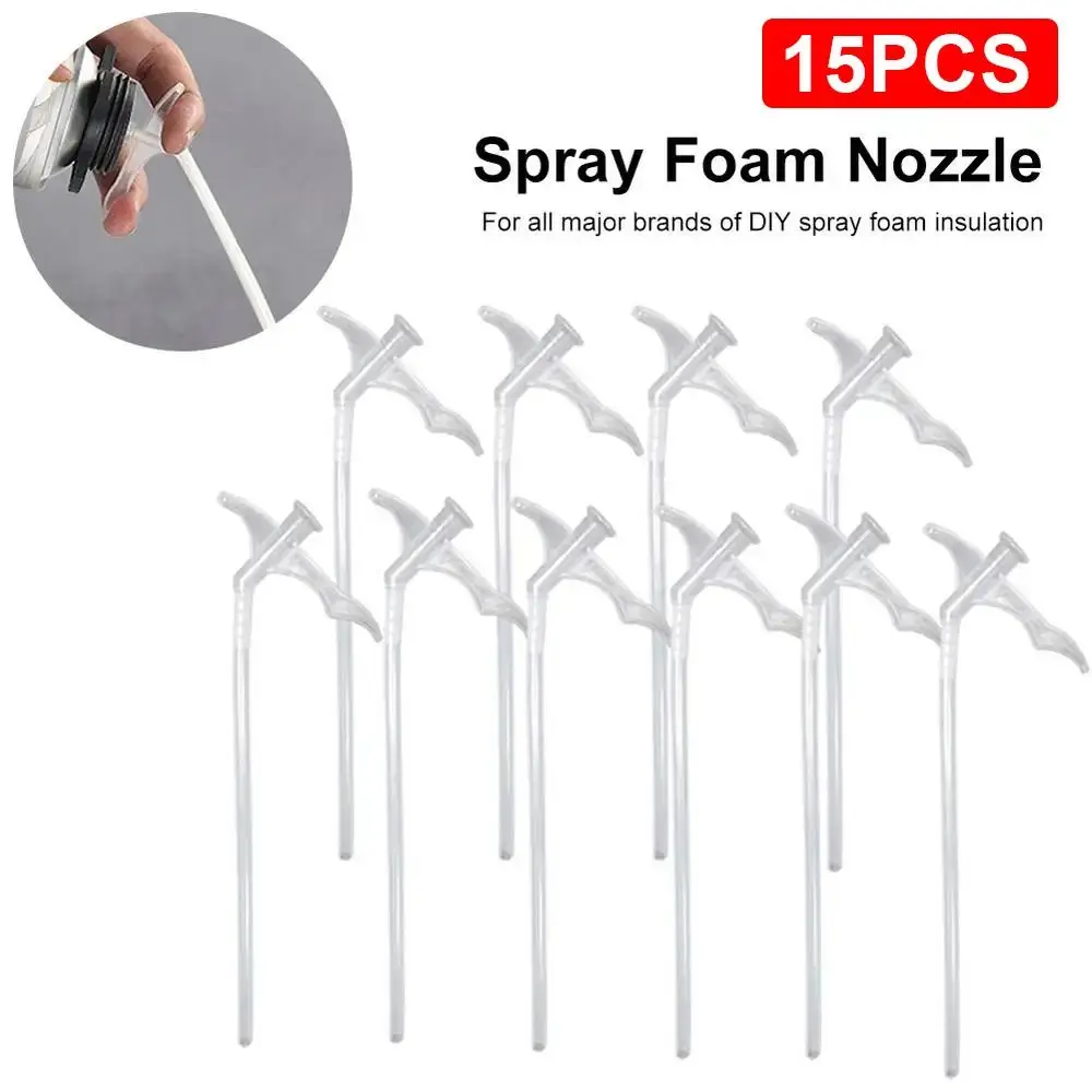 15Pcs Durable Gap Filling Spray Foam Nozzles Insulating DIY Glue Torch Connection Nozzle Polyurethane Replacement Tube Tools