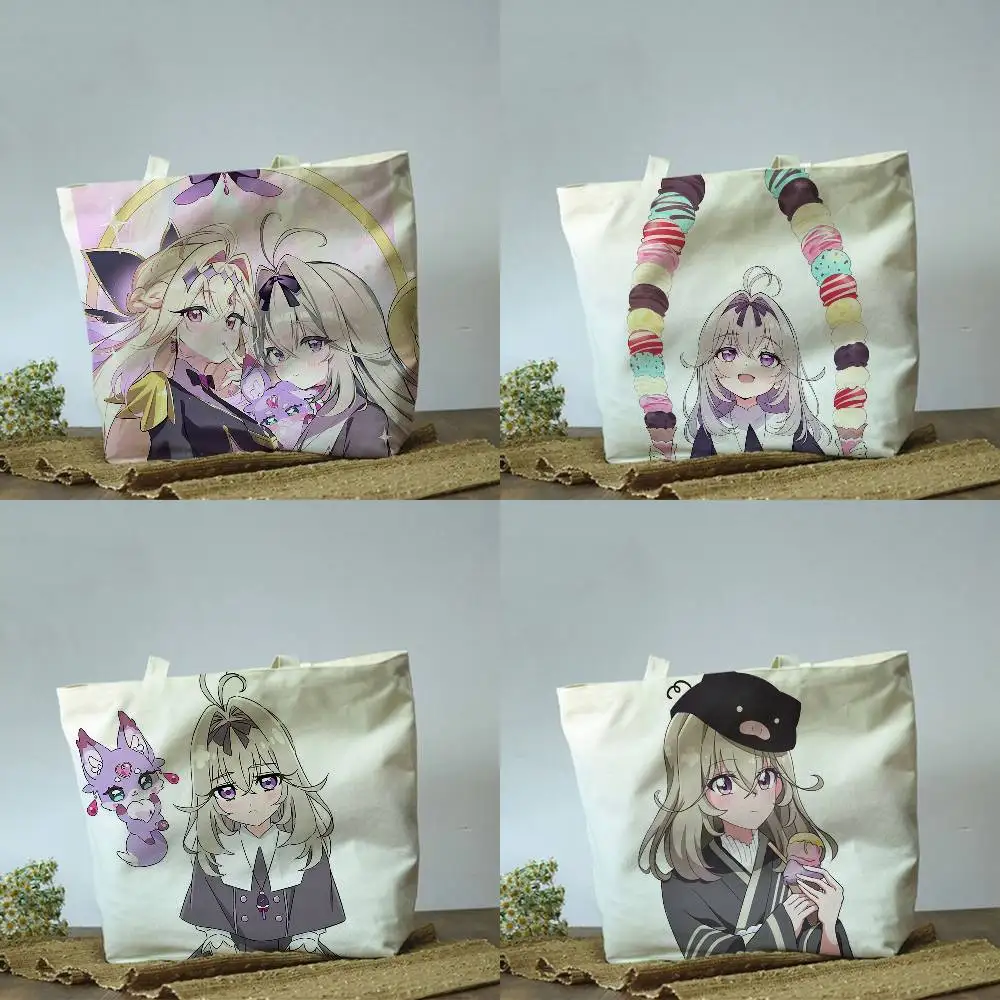 

Moria Luluka Meitantei Precure Moria Ruruka Plain Beige Cotton Polyester Canvas Shoulder Bag for Grocery & Travel