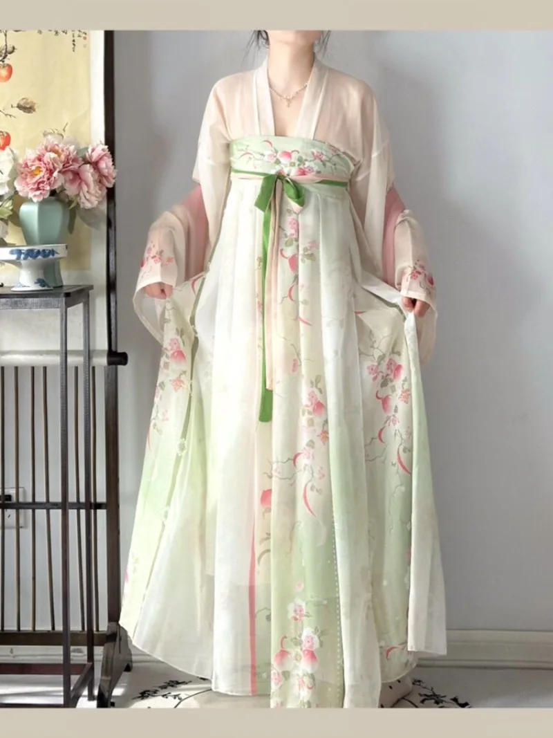 Vintage Hanfu Dance Ancient Costume Tang Dynasty Princess Traditional Chinese Style Clothing Hanfu Folk Dress Cosplay Fairy Set view 4