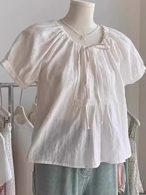 

Extra Large Bubble Sve irt Men's Casual Loose Fit Summer irt Wine Red Color Blo Pleated Belted Sle Breathable Mate...