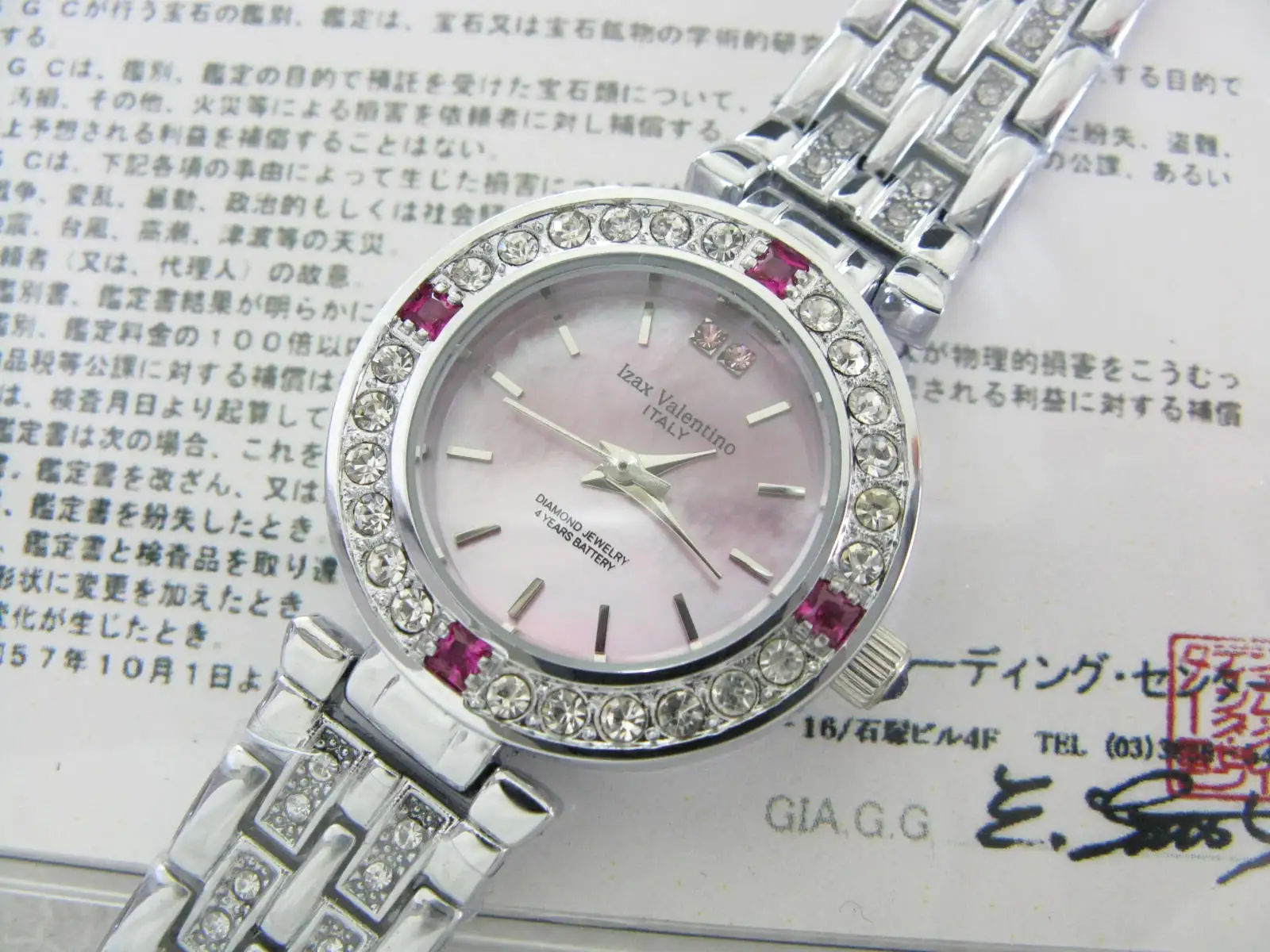 Red Ruby “Shell dial” Izax Valentine Luxury quartz women's watch（Japan OEM）