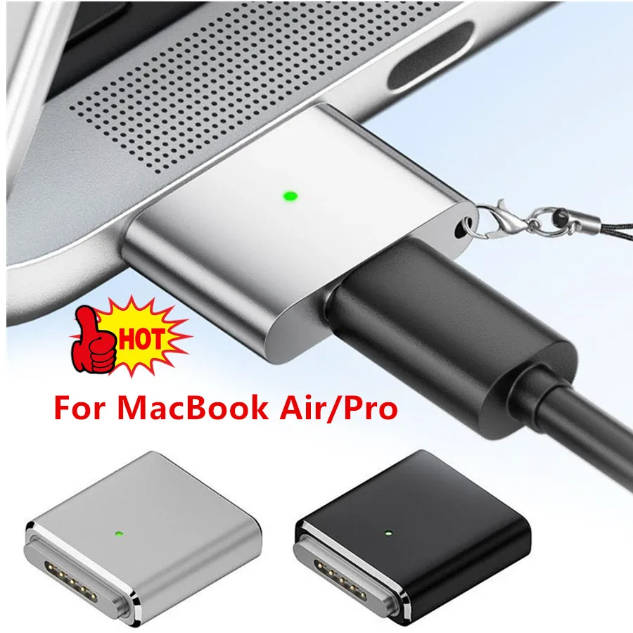 PD 100W Type-C to For Magsafe 3 Magnetic USB C Adapter Connector Laptop Charging Plug Converter Connector For MacBook Air/Pro