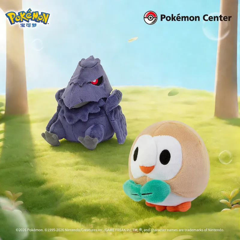 

In Stock Pkm Corviknight Rowlet Plush Toy Cute Anime Companion Stuffed Animal Collectible Perfect Gift For Fans Birthday Gift