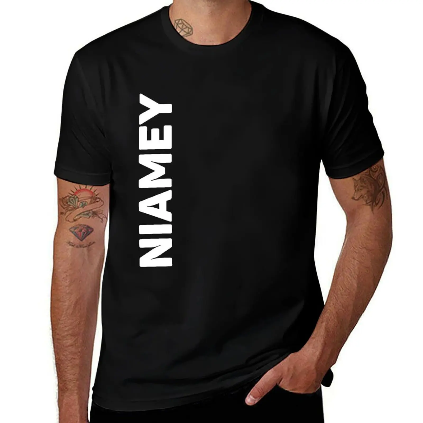 

Niamey T-Shirt Personalized t-shirt T-shirts man Blouse blue lock Men's t-shirt