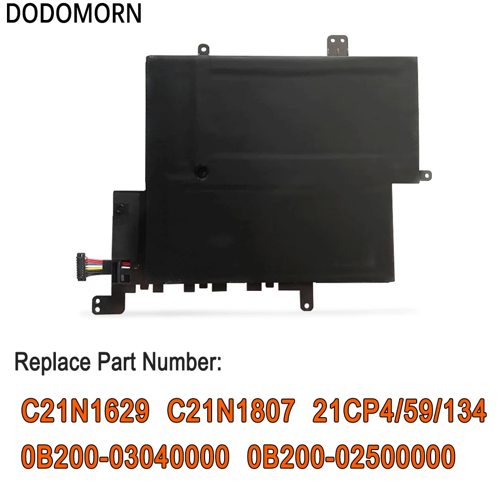 DODOMORN C21N1629 Laptop Battery For ASUS C223NA E203MAH E203MA E203N E203NA L203NA R207NA R203MA 38Wh 5000mAh 2 Year Warranty