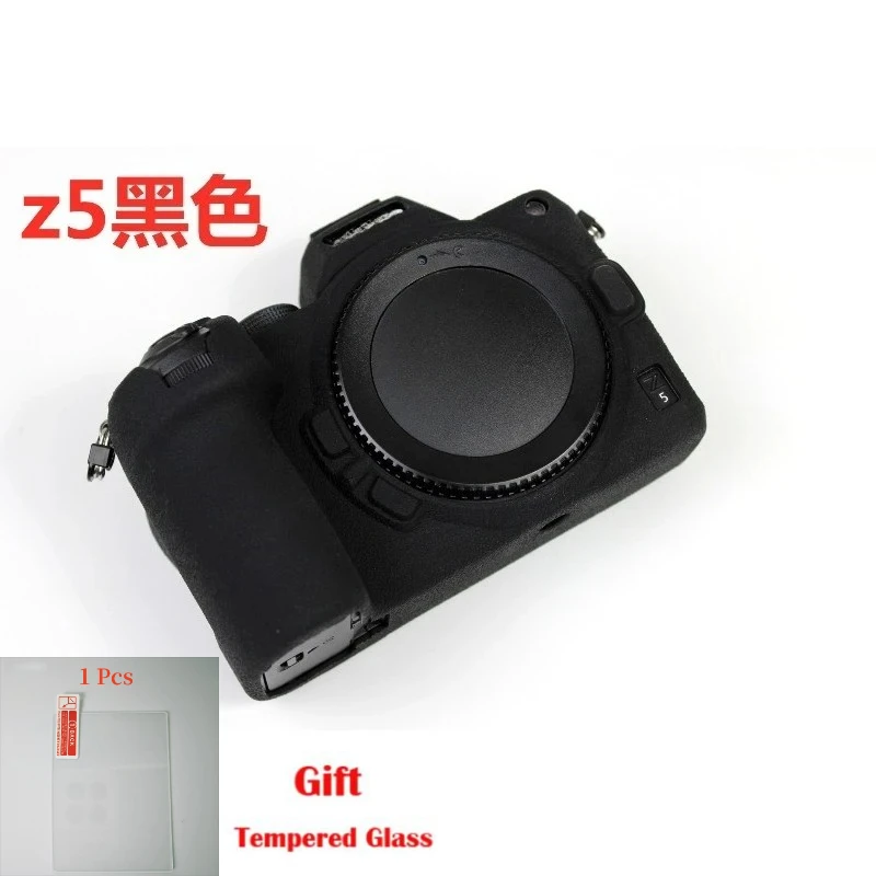 

Silicon Case Rubber Skin Cover , For Nikon z5 micro single camera bag protective shell + Tempered Glass LCD Protective Film