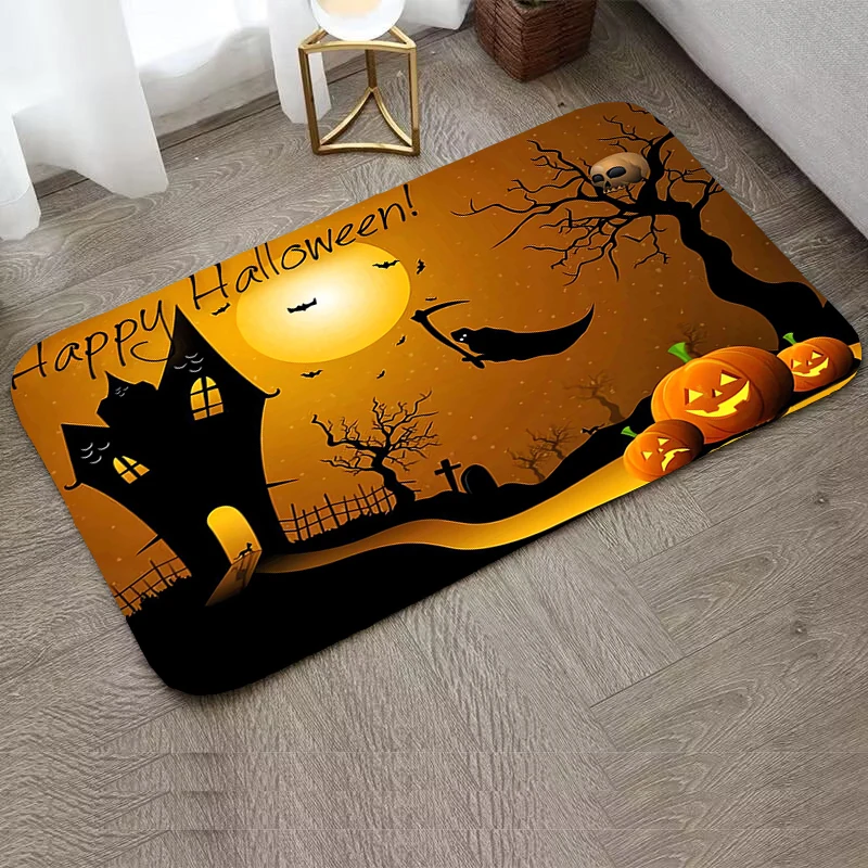 

Kids Carpet Living Room Halloween House Entrance Mat Door Mats Rug Bathroom Floor Mats Non-slip Kitchen Mat Home Decoration Foot