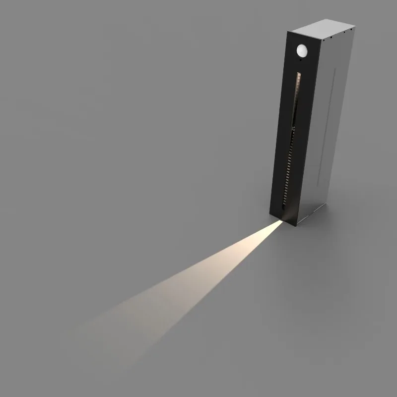 Lumière LED automatique avec détecteur de mouvement radar, éclairage de marche d'escalier, mur encastré intérieur, 1W