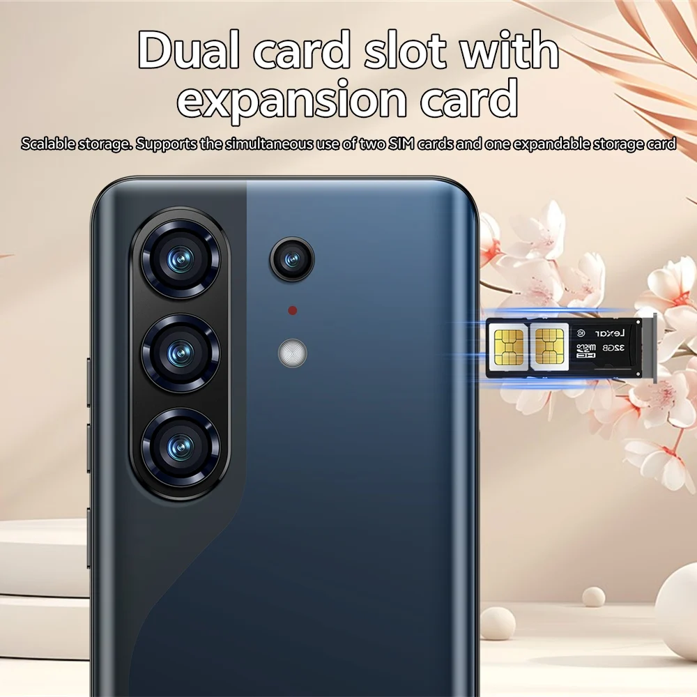 K-Touch Smartphone C27 Ultra 8000mAh Battery Mobile Phones Android 15 Face ID Unlock Cell Phone 5G Dual SIM 7.3inch Full Display 22GB+2TB 16+48MP Cellphones