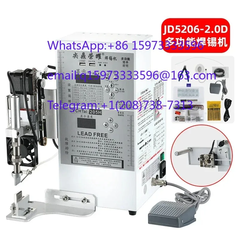 Industrial Semi-Automatic Wire Soldering Machine Foot Control Welding Station for PCB USB Cable and DB Head Connector Soldering