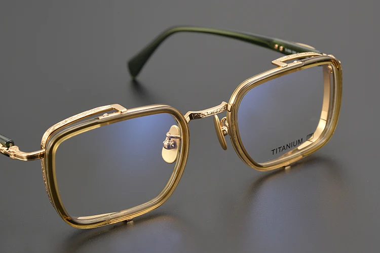 Titan Schildkröte Lesebrille Männlich Handgemachte Schmale Brillen Rahmen Anti Blaues Licht Gläser +1,0 1,5 1,75 2,0 – Detail 7