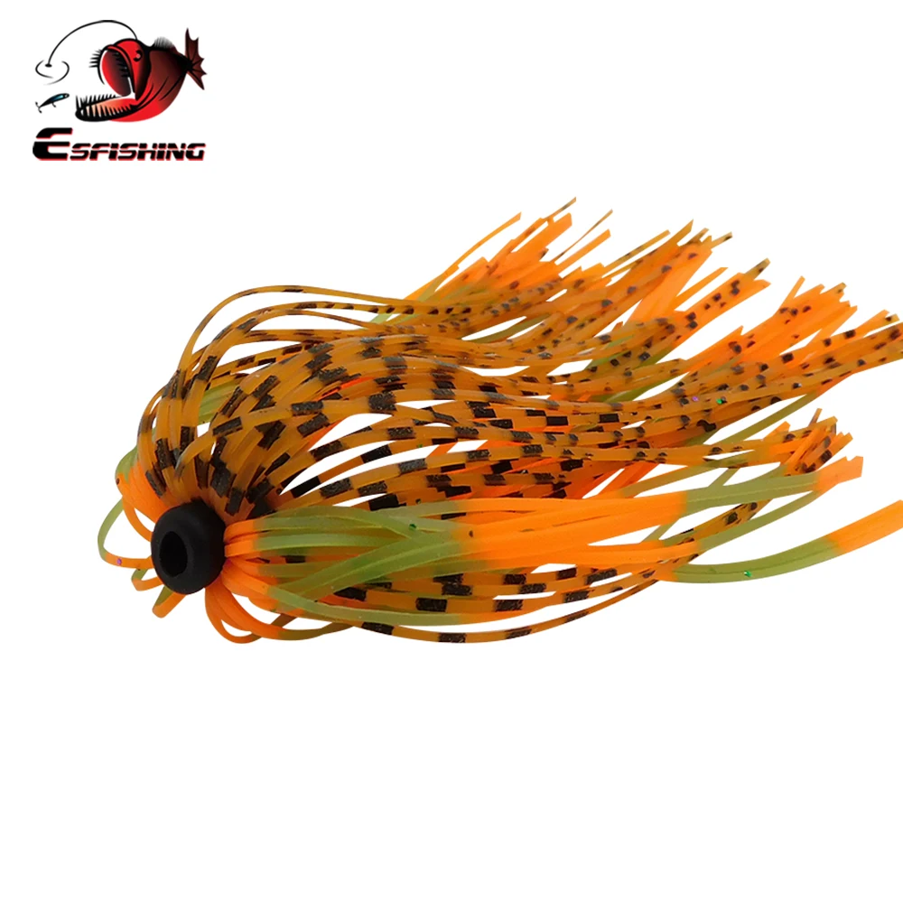 ESFISHING New Silicon Skirts 5pcs DIY for fishing lure more color skirt Soft Lure Hook wobbler minnow pike fishing