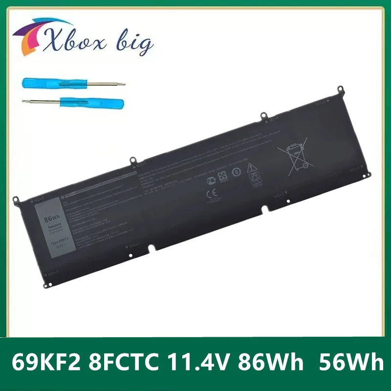 Batería 69KF2 8FCTC para Dell Alienware M15 M17 R3 XPS 15 9500 G7 7500 Precision G15 5510 5511 5515 5520 5525 5530 5535