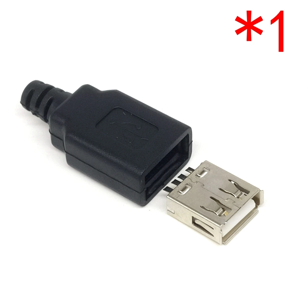 A-type plug USB 4-pin female plug penutup plastik hitam Hot baru 1.2 5.10 buah