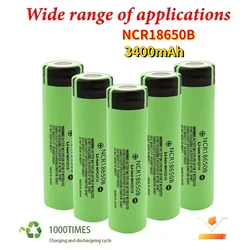 1-20PCS NCR18650B Actual Capacity Original 18650 Battery 3.7V 3400mah Lithium Rechargeable Batteries 18650 Cells Li-ion Bateria