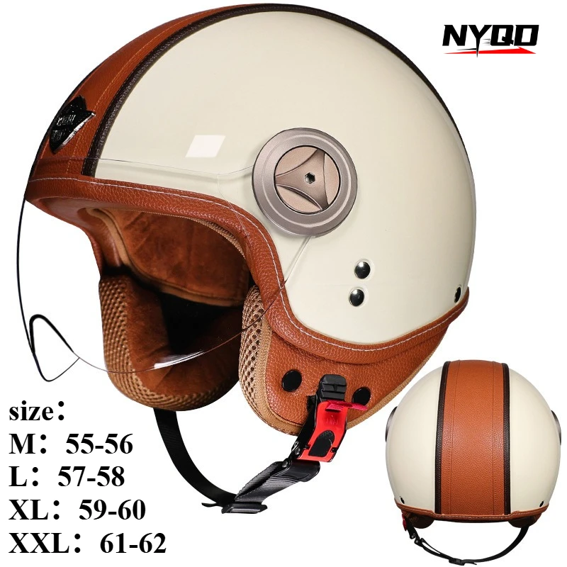 

2025 high-quality semi covered motorcycle helmet with fashionable leather wrapping and cascos para motos suede lining capacetes