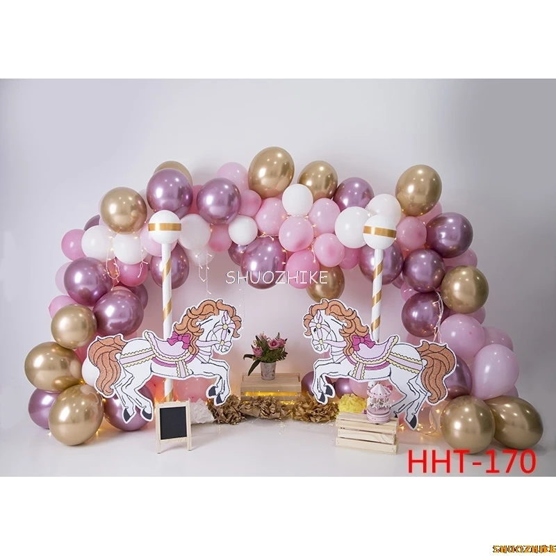 Shuozhike FSS-101พื้นหลังมนุษย์หิมะลูกโป่งสีสันสดใสทารกแรกเกิดฉากหลังถ่ายภาพวันเกิด