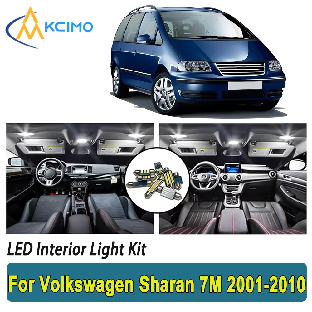 

New Light Bulb For Volkswagen Sharan 7M (2001-2010) Premium Bright LED Interior Dome Map Trunk Light Kit Car Led Lamps Car LED