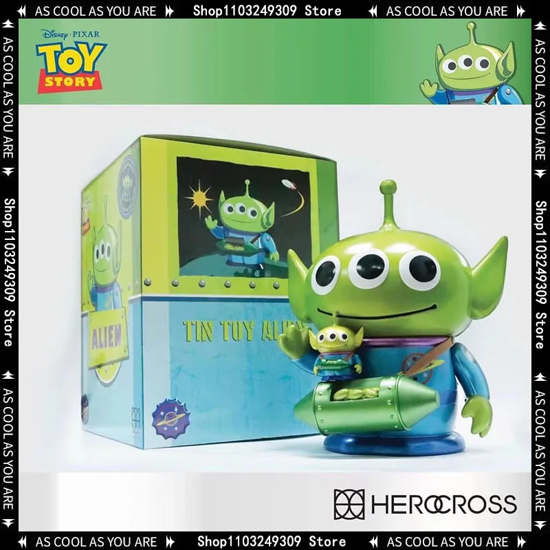 

Herocross Toy Story 30cm Simulation Tin Modeling Vinyl Alien Tide Play Ornaments Toy Story Alien Model Toy Animation Hand-made