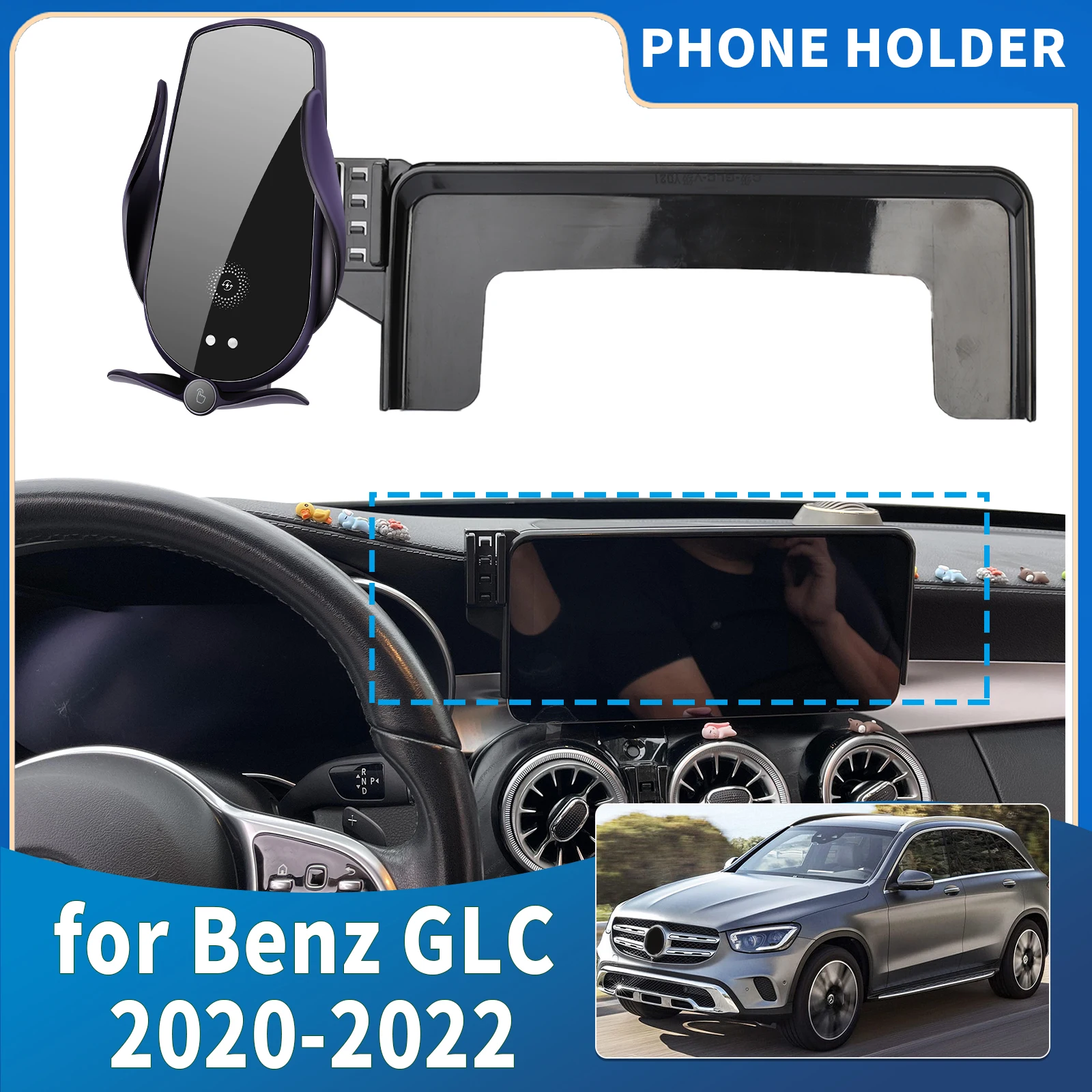 

fit for Mercedes-Benz GLC 2020 2021 2022 300 43 AMG 63 S Integrated Screen Mount Phone Holder Mount Car accessoires