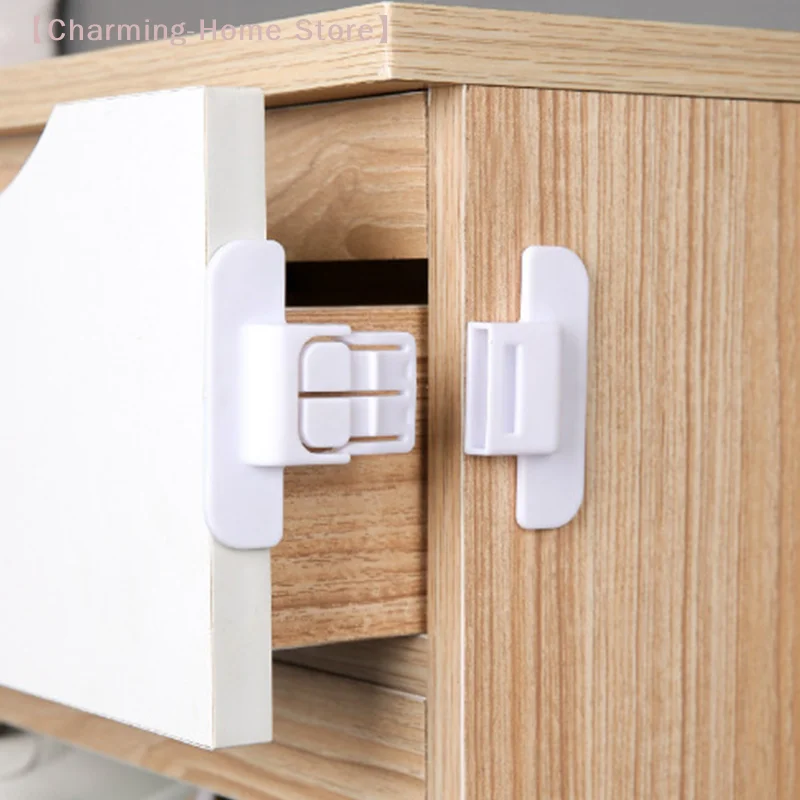 【M】New 5Pcs Home Refrigerator Lock Safety Fridge Freezer Door Lock Multi-function Safety Locks Children Security Protector