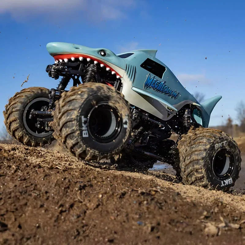 Losi Megalodon 1/18 Mini LMT Remote Control Monster Truck Four Wheel Drive Brushed 2S Solid Axle Off Road For Adult Hobbyists view 3