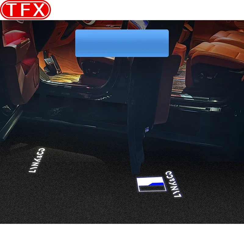 LIEI For Lynk&co 900 2025 Car Welcome Light Door Projection Laser Ambient Light High-definition Tuning Car Special Auto Accessor