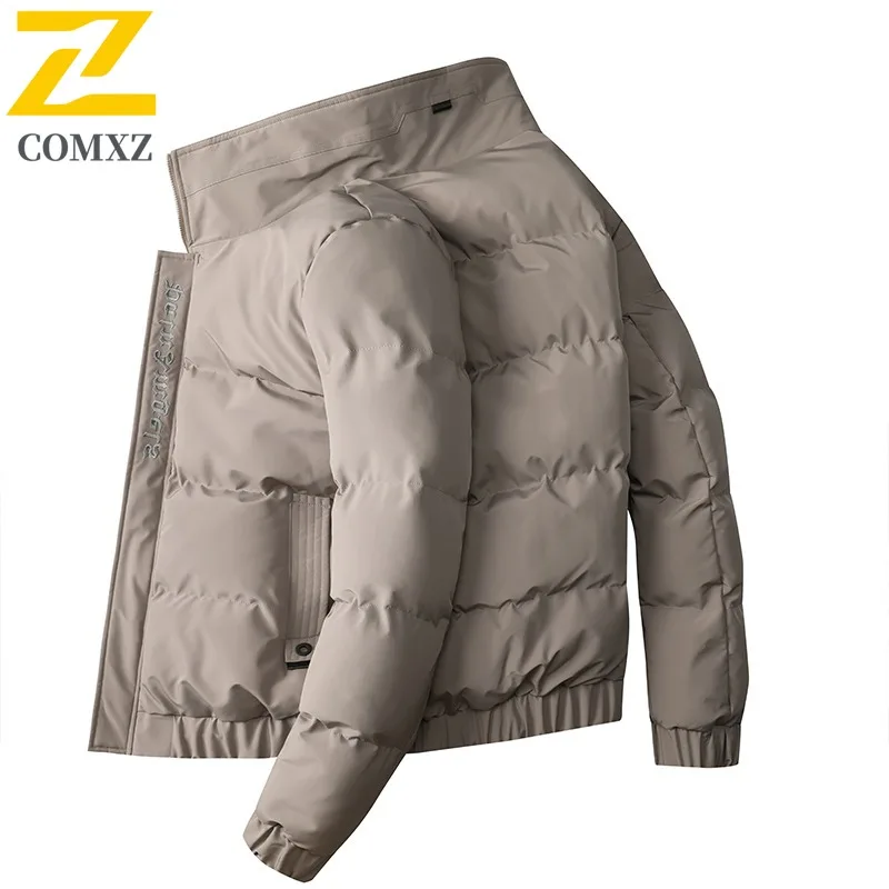 COMXZ Men Winter Jacket Trendy Windproof Thick High-Quality Hiking Shopping Padding Coat Outdoor Glamorous Cotton Padded Jacket