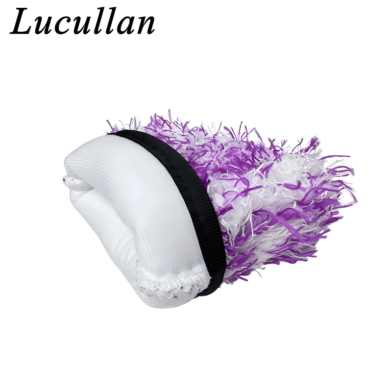 Lucullan Ultra Wheel Mitt Purple Hands-On Car Detailing Microfiber Accessories For Wheels, Grills, and Tight Areas