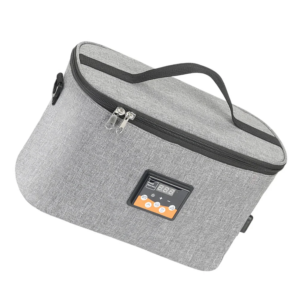 

Baby Bottle Heating Bag Portable Food Warmer LCD Thermostat Real Time Display Tote Bag For Car Outdoor Use Insulated Lunch Box