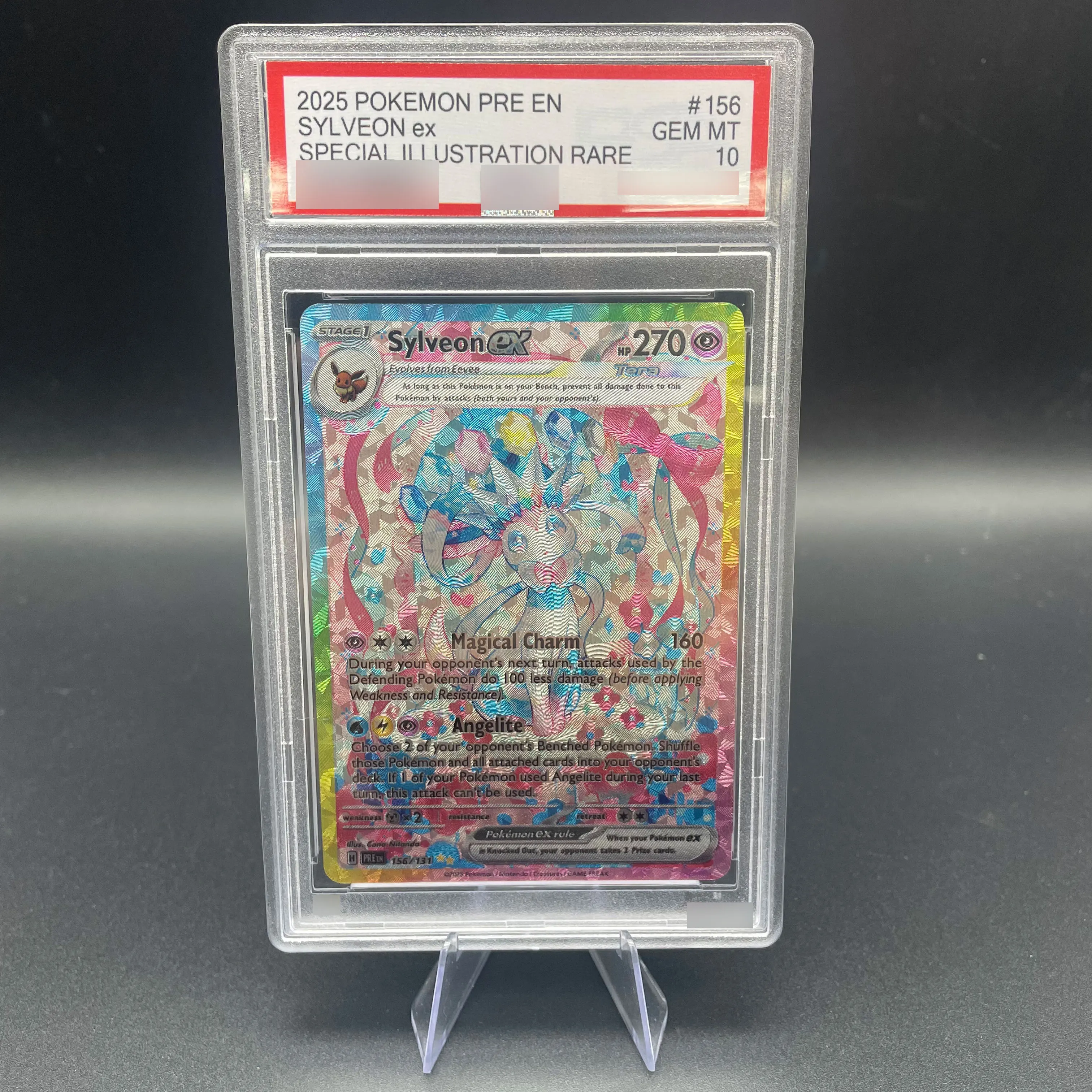 لتقوم بها بنفسك 1 قطعة Ptcg توضيح خاص نادر Sylveon Ex جمع بطاقة 10 نقاط تصنيف بطاقة النسخة الإنجليزية أنيمي بطاقة الألعاب هدية