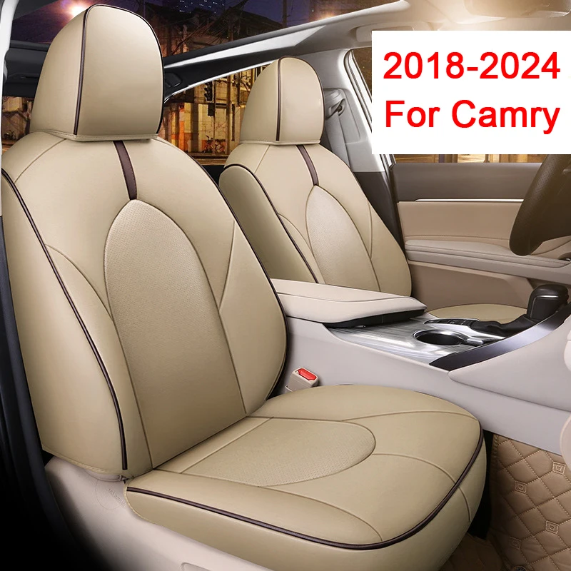 

Custom leather Car Seat Covers For Toyota Camry 2018 To 2024 360° Full Covered Cushion Car Seat Protective Cover Car Accessories