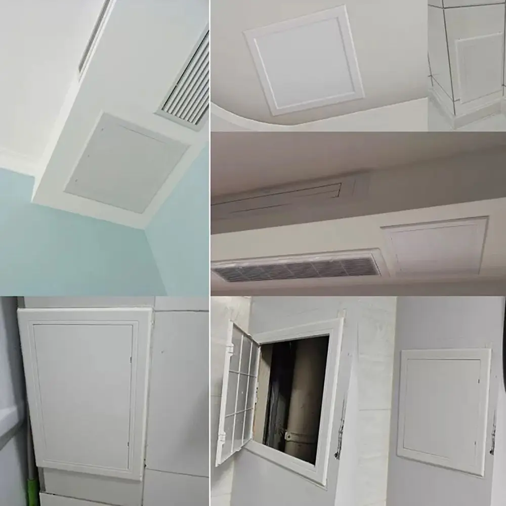Box Door Lock White Access Panel Door Plastic Removable Inspection Hole ABS Access Hatch Cover Doors Wall Ceiling