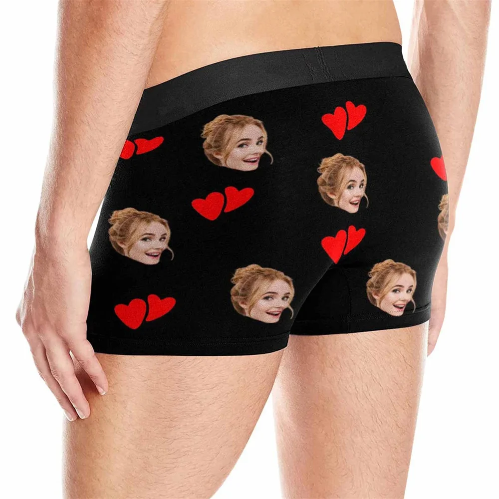 Custom Boxers Briefs with Face,Personalized I'm Nuts About You Underwear with Photo,Boxers for Men,Anniversary Gifts for Boyfrie