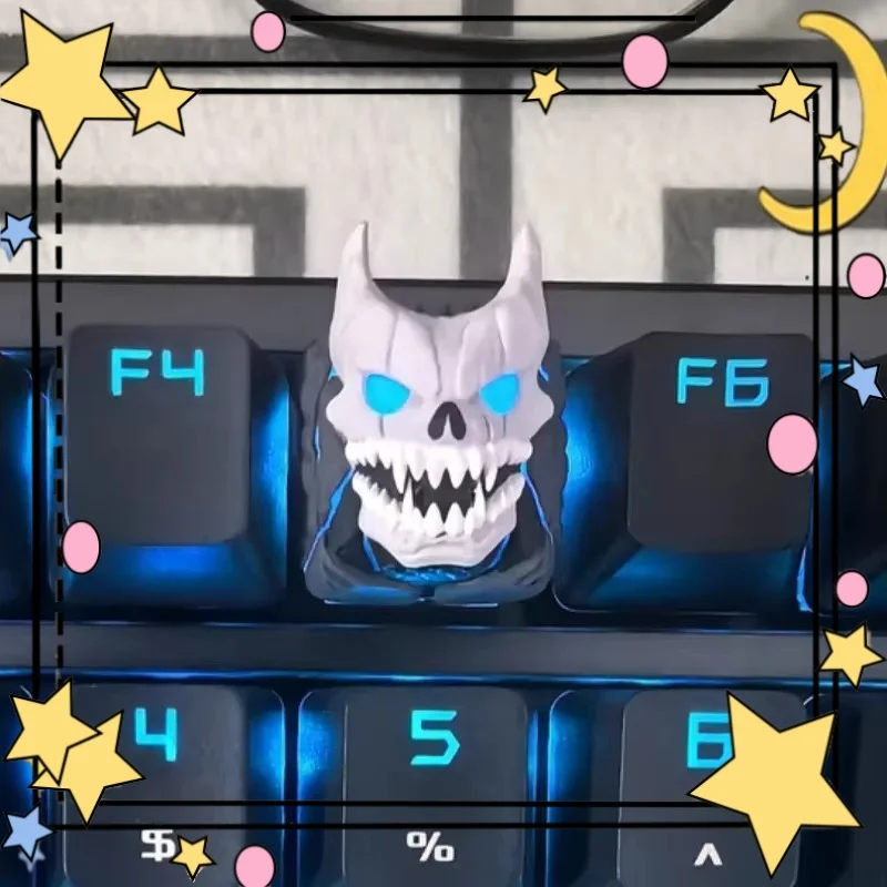 

Kaiju No.8 Artisan Keycap Custom Ghost Anime 3D Keyboard Key Caps Esc Point Resin Key Caps Mechanical Keyboard Game Accessories
