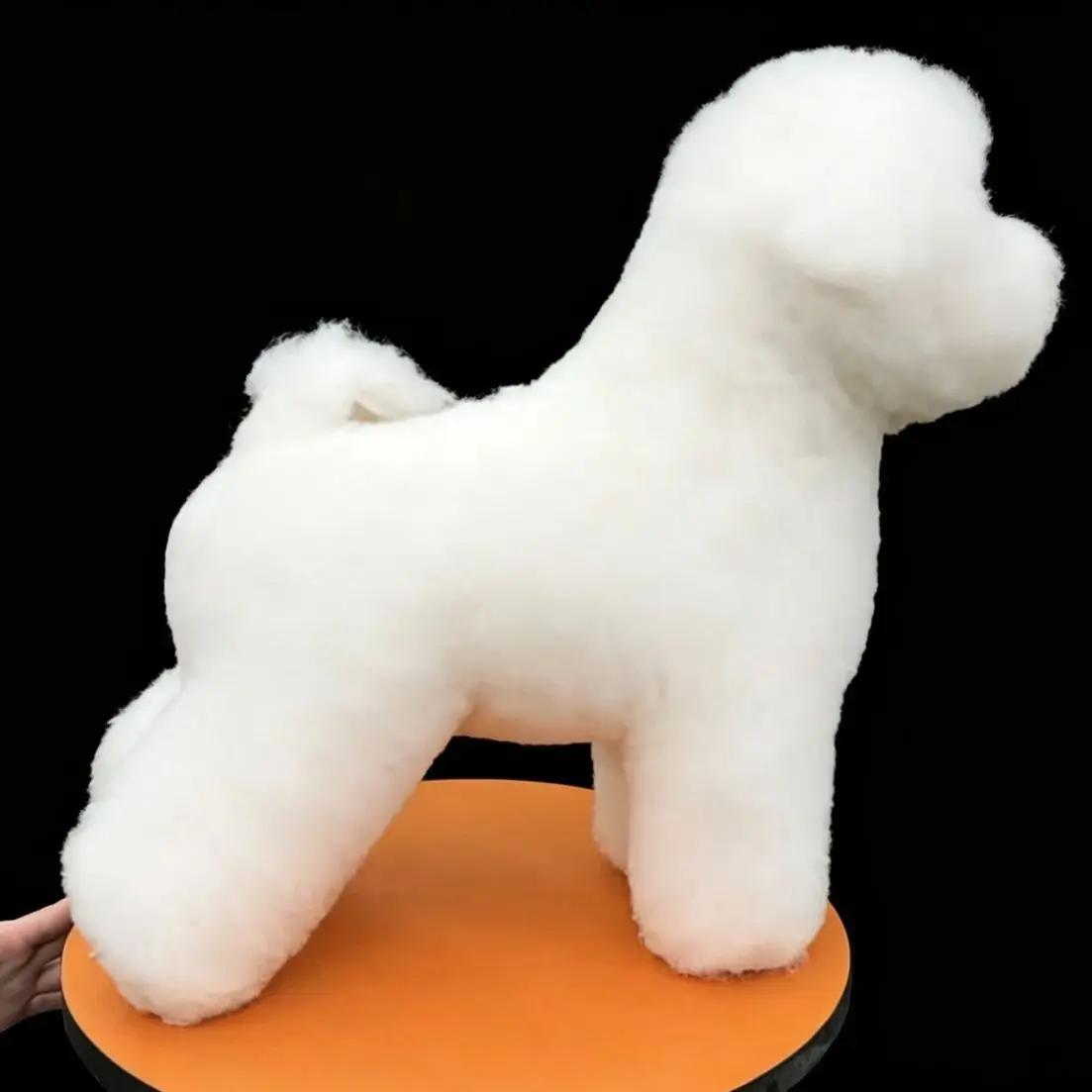 Mini and Standard Bichon Frise Simulation Fake Fur Pet Grooming Practice Artificial Fur for Grooming Skill Training