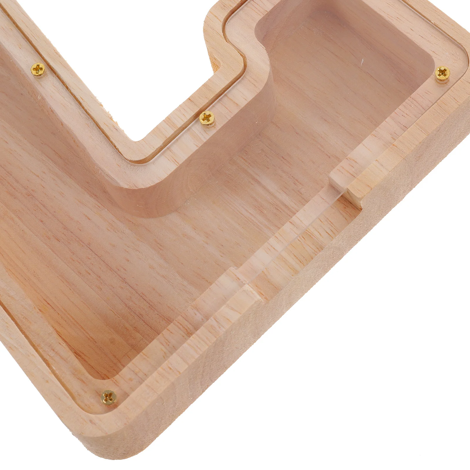 حصالة على شكل حيوان خشبي بتصميم رقمي شفاف للعملات المعدنية للأطفال والأولاد والبنات، جرة نقود غير قابلة للكسر، ديكور سطح المكتب، ديكور المنزل