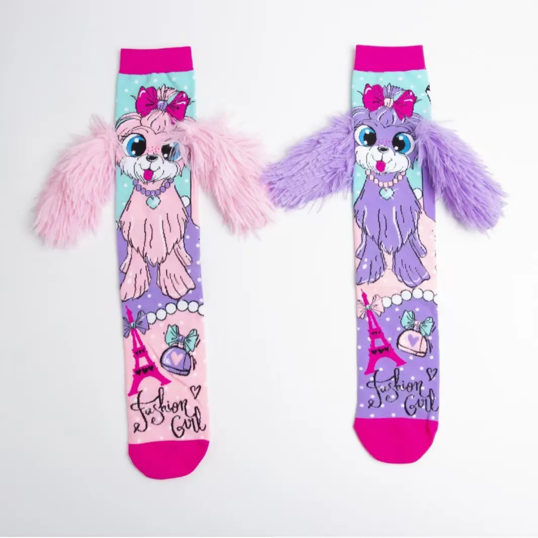 New Fashion Princess Boys Girls Over Knee High Socks Hand Sew Cartoon Dogs Rabbit Long Socks For Kids Adults Kawaii Stockings