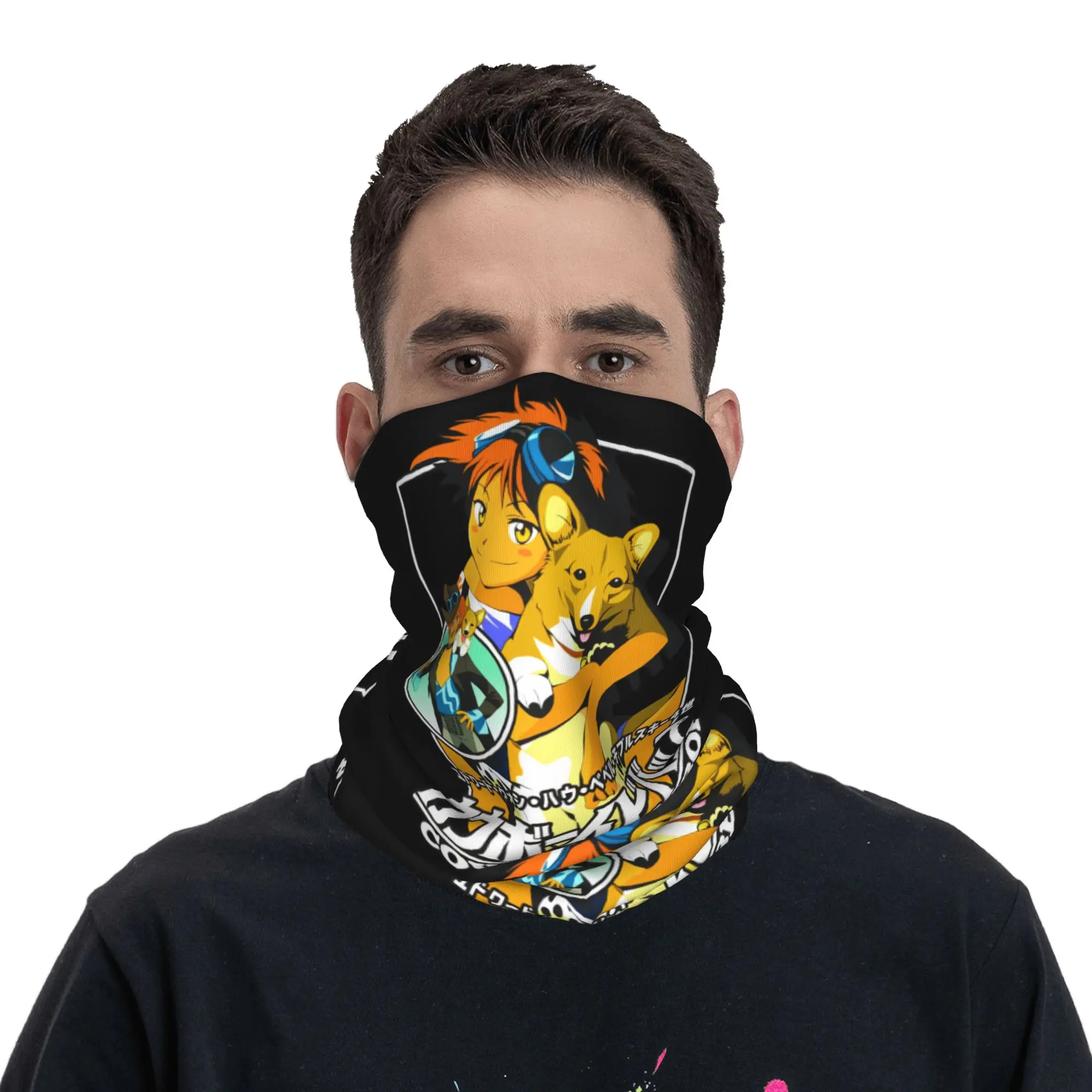 

Cowboy Bebop Anime Bandana Winter Neck Warmer Women Windproof Wrap Face Scarf for Ski Manga Cartoon Gaiter Headband