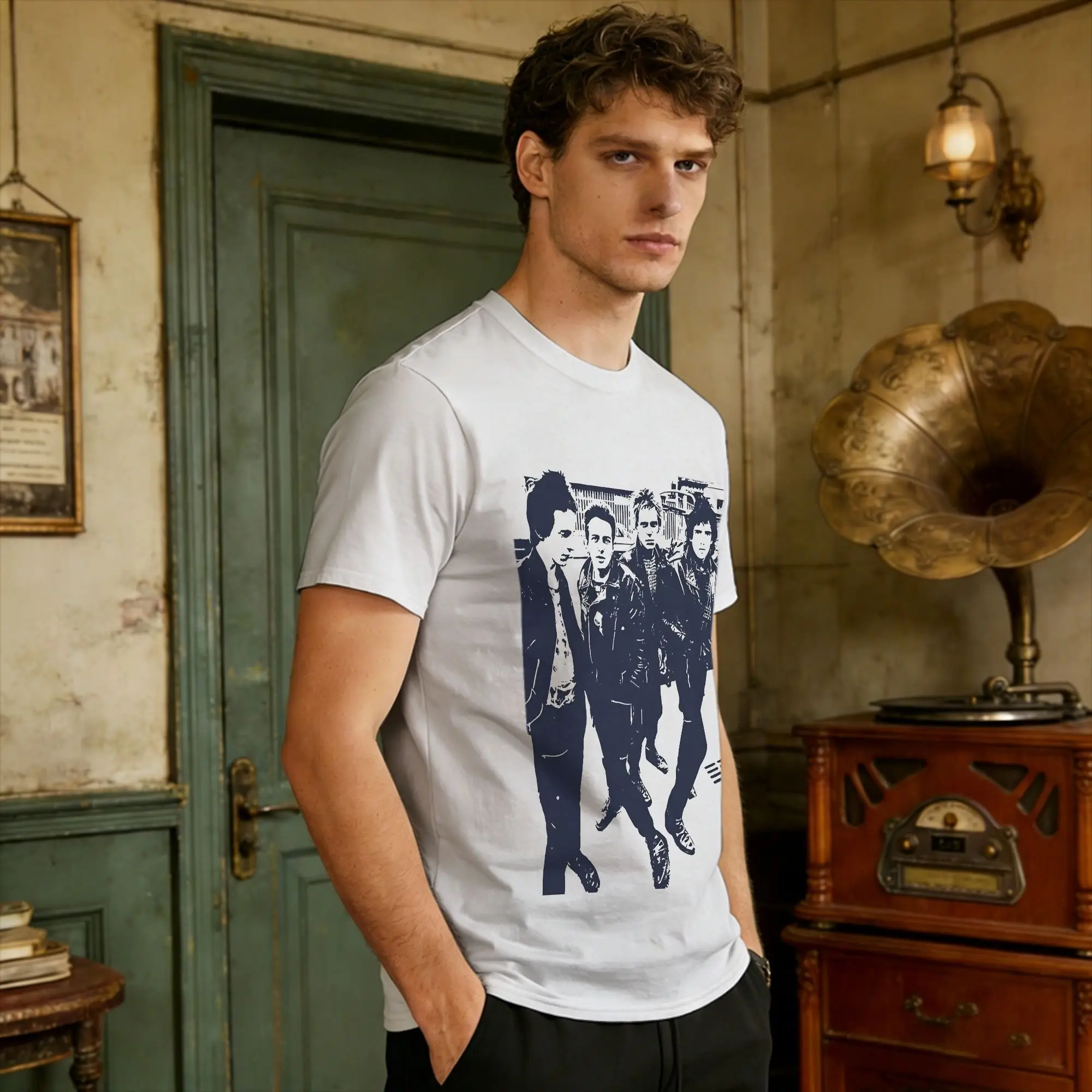 The Clash Classic T Shirt Men's  Y2K Basic T-Shirts Summer O Neck Hip Hop Tees Custom Logo Oversize Tops