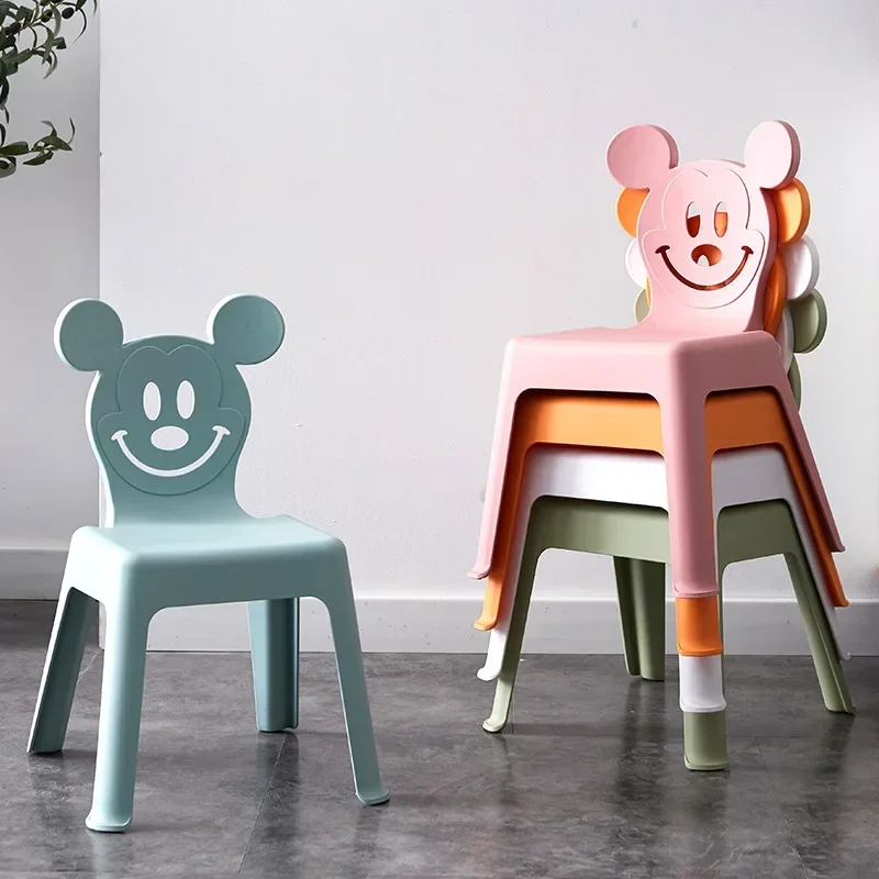 

Kindergarten backrest baby stool thickened plastic chair home non-slip children's dining chair
