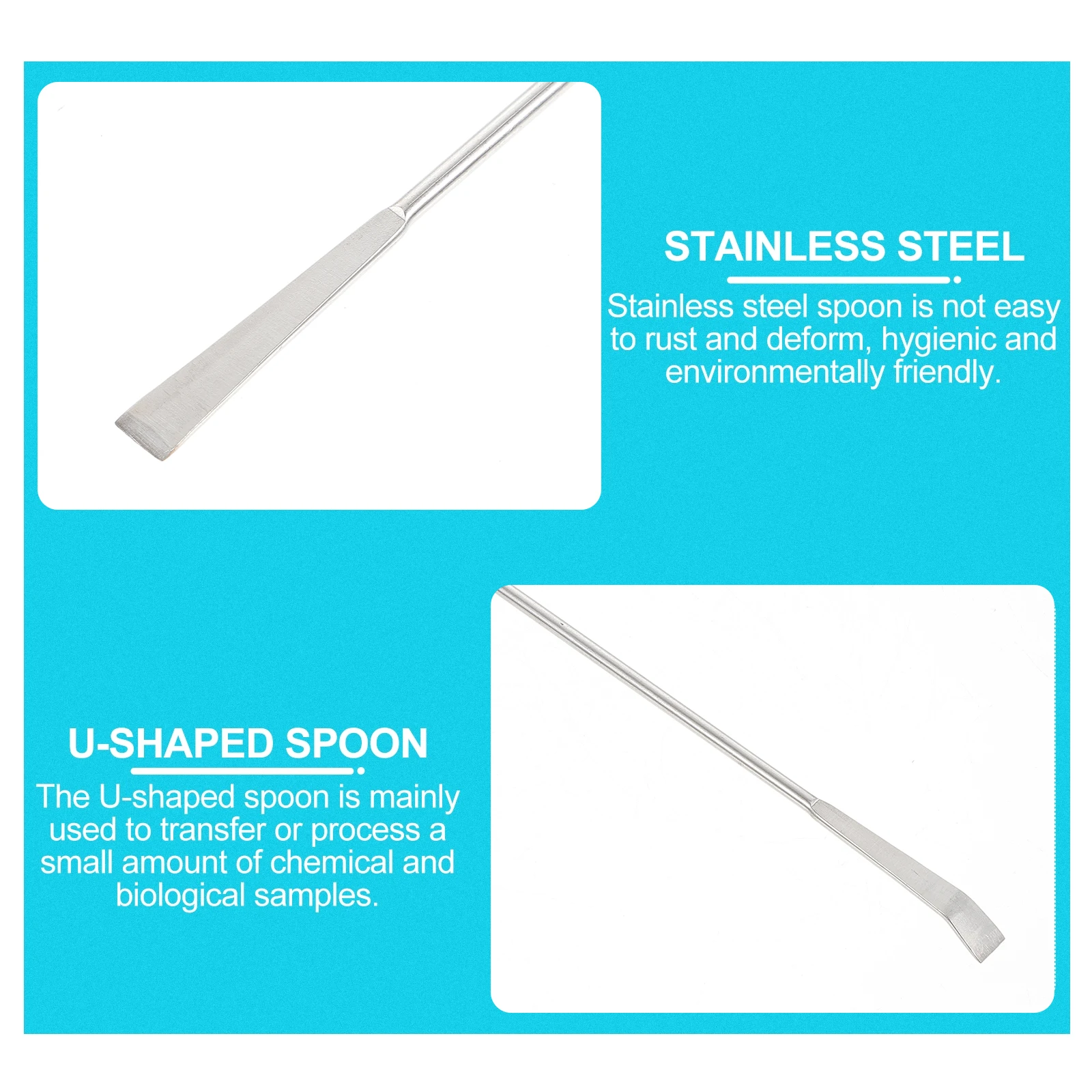 

Stainless Steel Double End Spatula 20cm Granular Handling Scoop Spoon Lab Home Restaurant Educational Tools Equipment