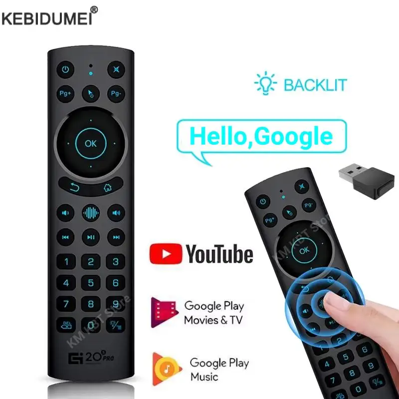 G20S PRO BT Voice Remote Control 2.4G Wireless Bluetooth Air Mouse G20 BT Microphone Gyroscope IR Learning for Android TV Box