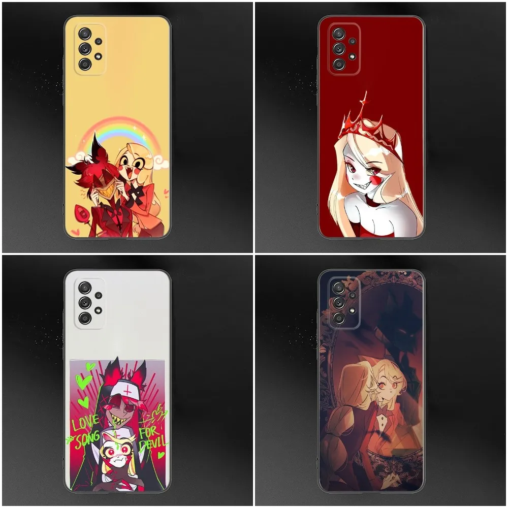 A-Alastor H-Hazbin H-Hotel Phone Case For Samsung S24,S23,S22,S21,S20,S10,S10E,S9 Plus FE Note 20 Ultra 10,9 Plus Black