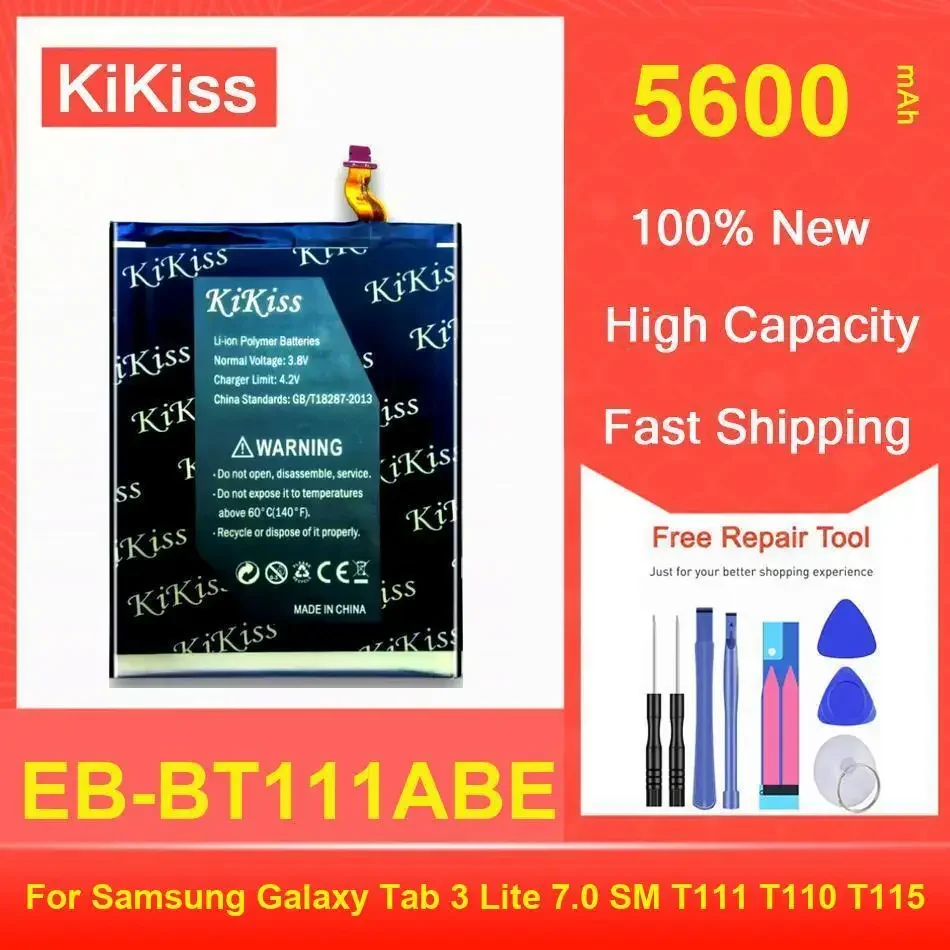 

Аккумулятор Kikiss 5600 мАч EB-BT111ABE для Samsung Galaxy Tab 3 Lite 7,0 SM T111 T110 T115