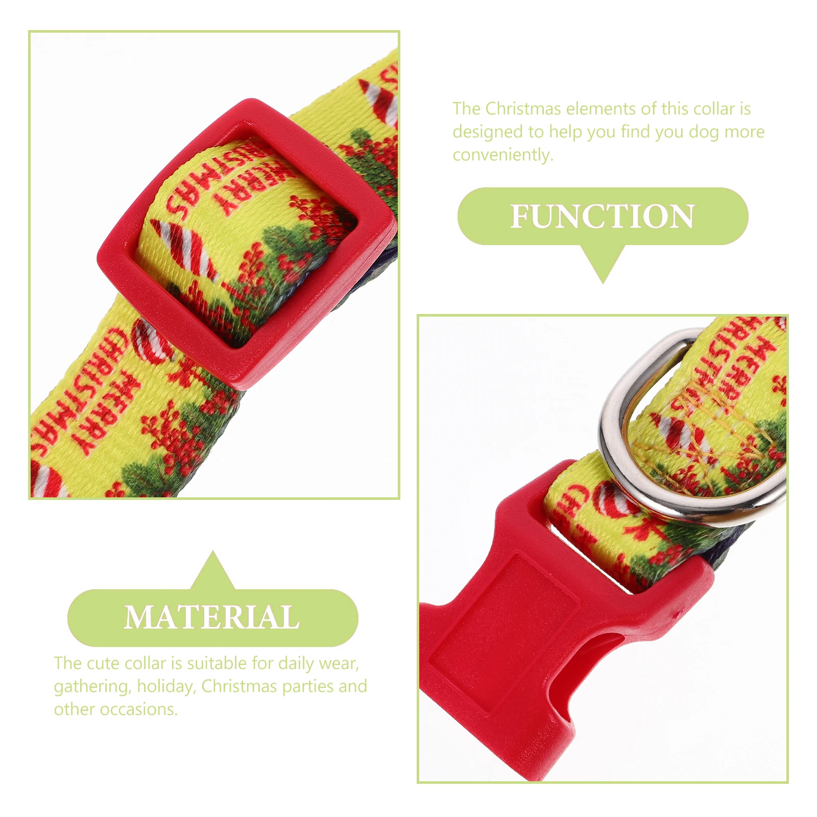

Christmas Dog Necklace Small Puppy Collar Holiday Puppies Collars Polyester Pet