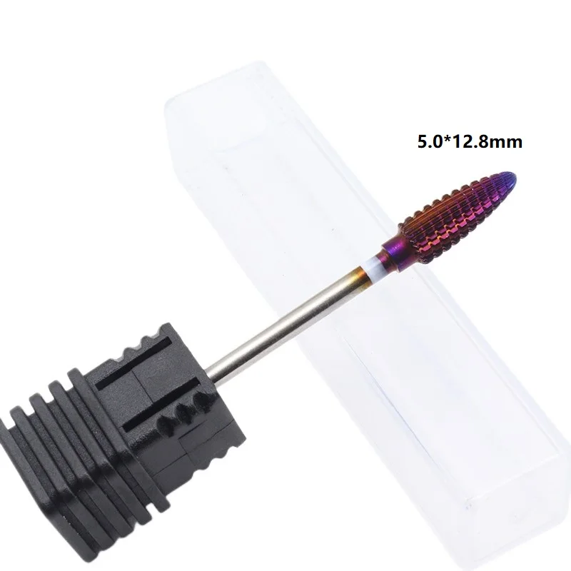 Hot! Purple Pro Whole Carbide Nail Drill Bits Nail Art Electric Drill Machine Files Nail Art Tools cut and polish bottom nail