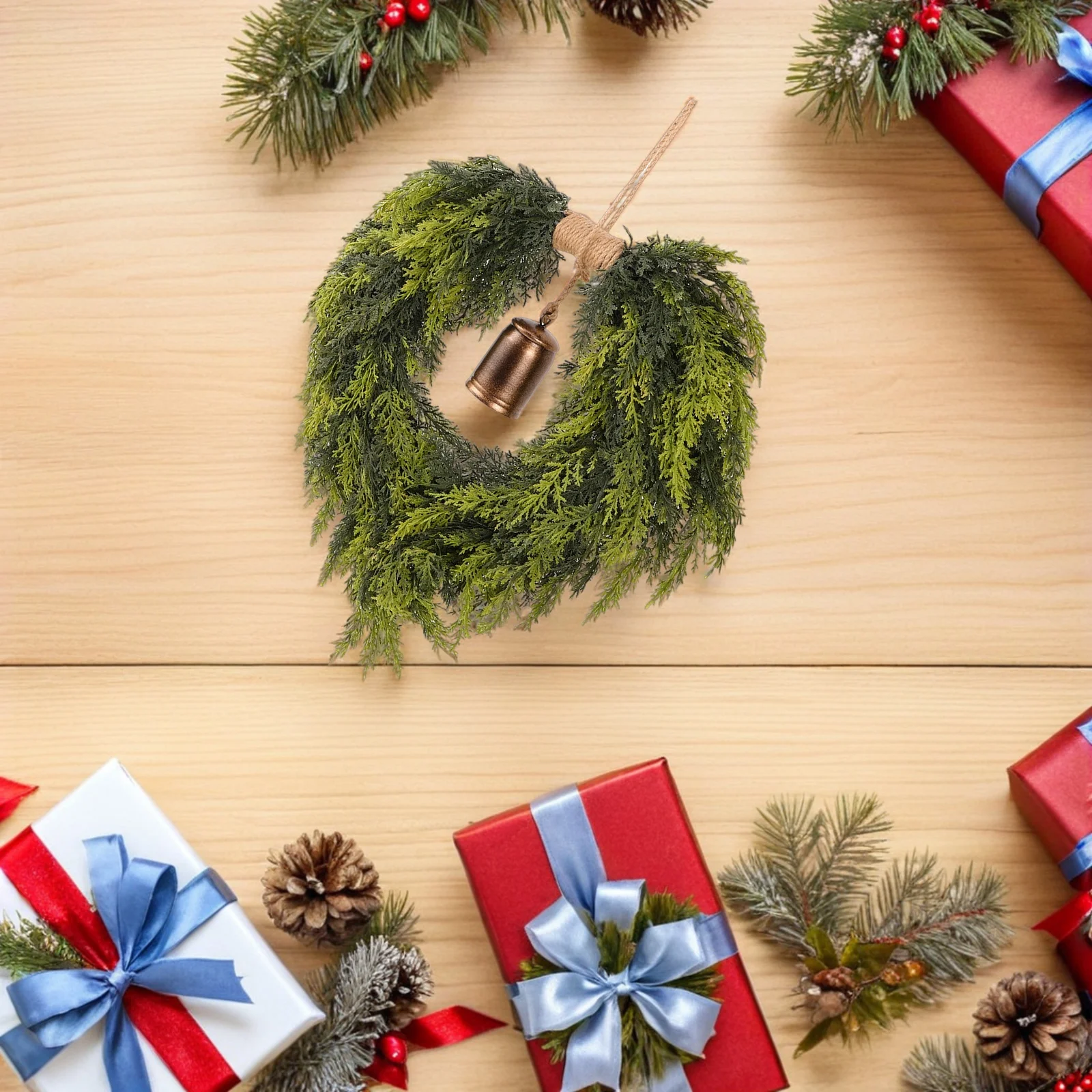 

Christmas Decorations Decorative Wreaths for Front Door Pine Home Garland Interior Bedroom Festive Cedar