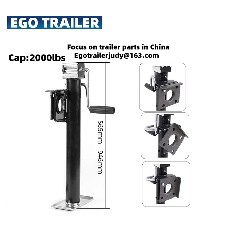 Ego trailer 2000lbs15inch side wind Bracket mount swivel trailre jack camper jockey wheel RV stablizer caravan accessories parts