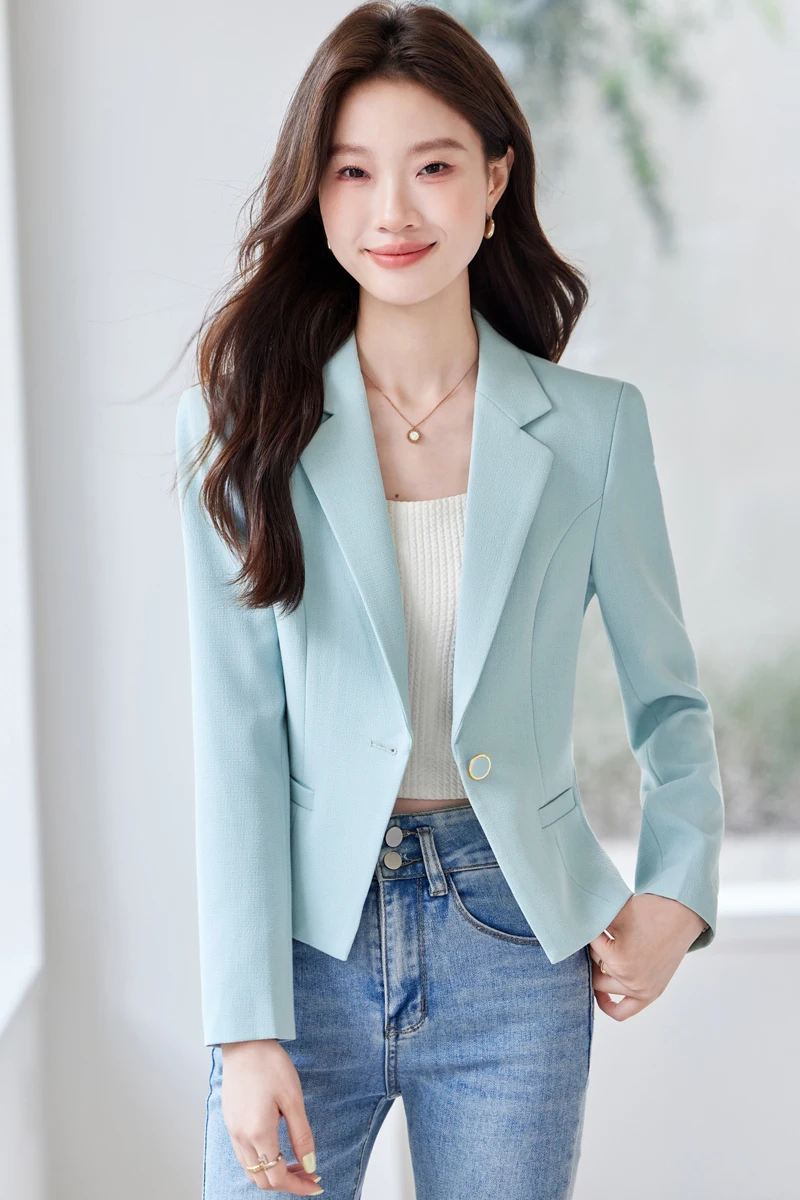 Alyssa Fashionable professional women's clothing, high-quality suit jacket. Slim and comfortable, elegant temperament. New 2025